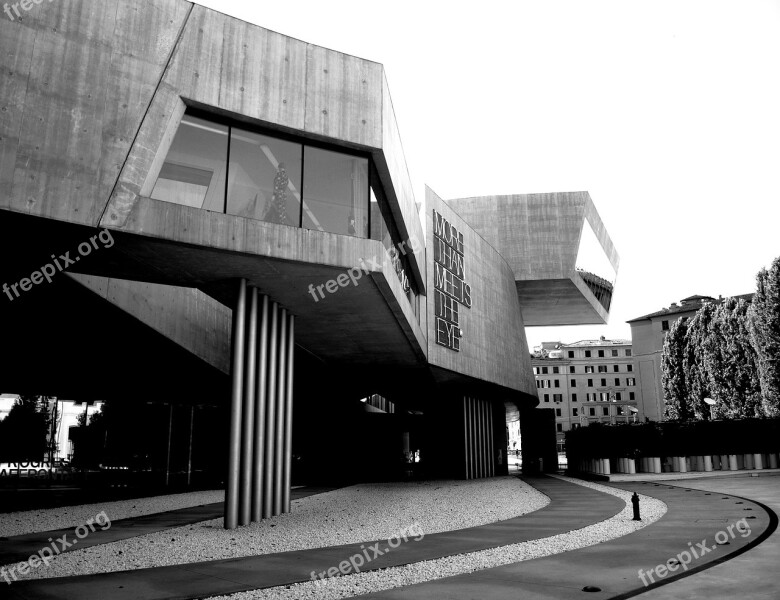 Maxxi Museum Construction Architecture Contrast