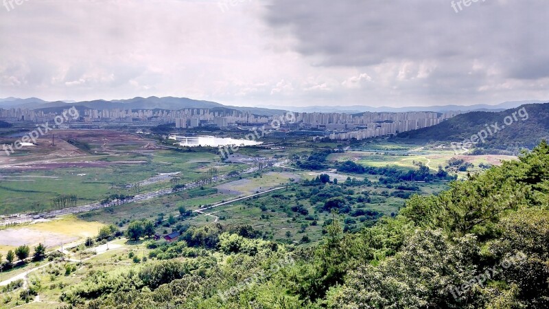 Sejong City Also South Korea's Capital Lake Park Action