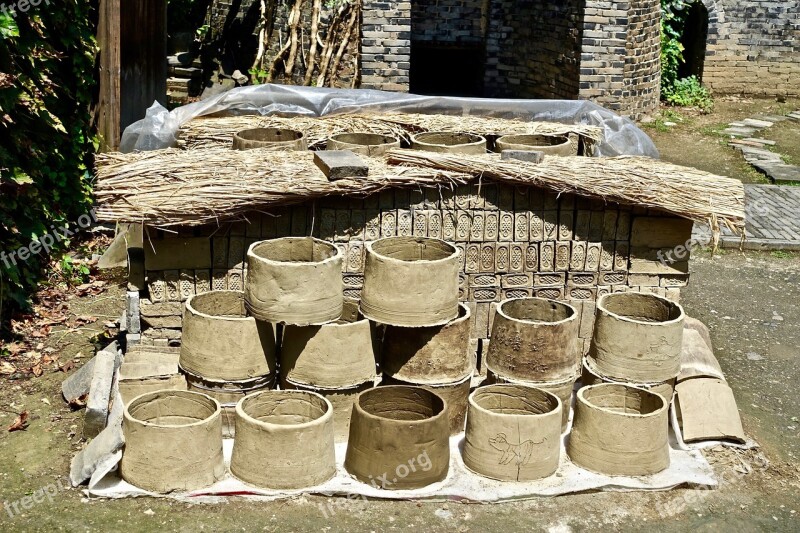 Pottery Clay Pots Containers Traditional