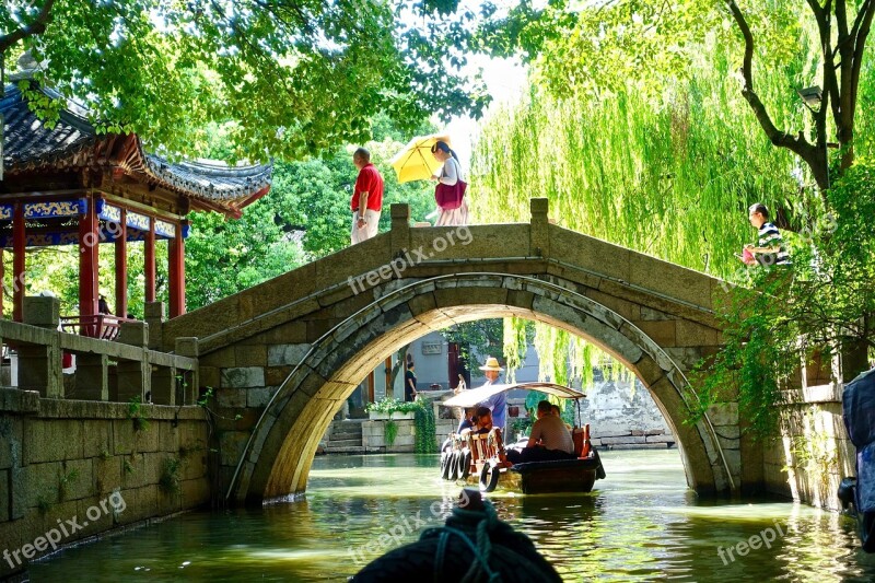 Bridge China Canal Water Suzhou