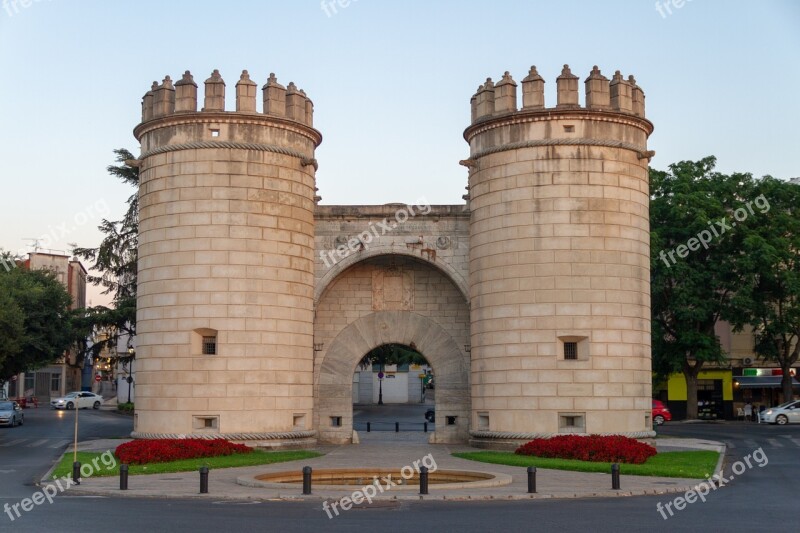 Palm Door Badajoz Spanish City Border With Portugal Free Photos