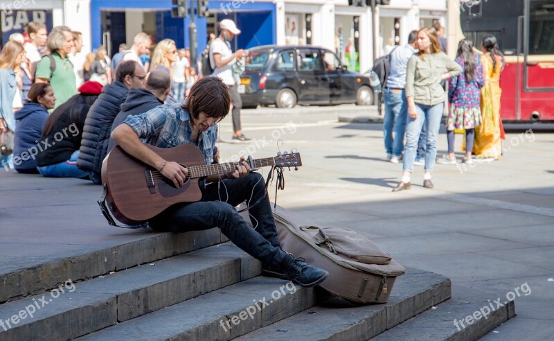 Young People Street Musician Music Man