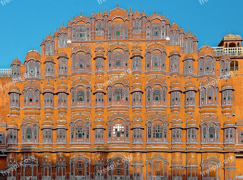 India Rajasthan Jaipur Palace Of Winds Facade