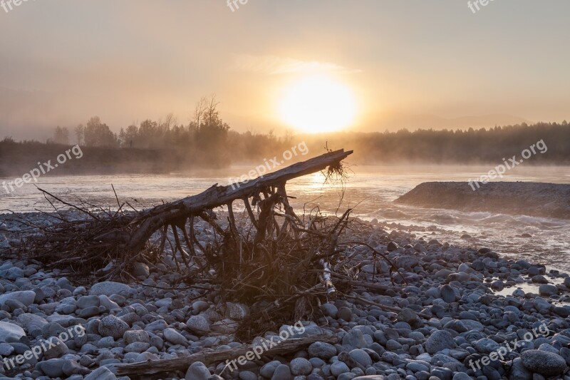 Altai Dawn Nature Landscape Water