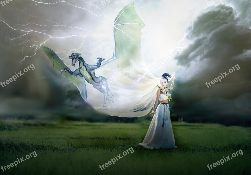 Dragon Fantasy Bride Storm Lightning