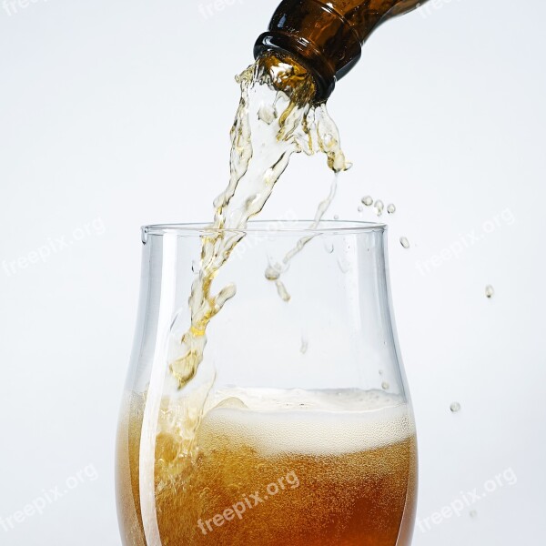 Beer Refreshment Liquid Glass Bottle