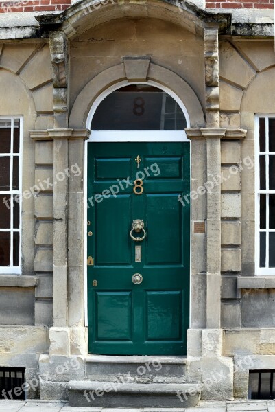 Door Doorway Facade Green Free Photos