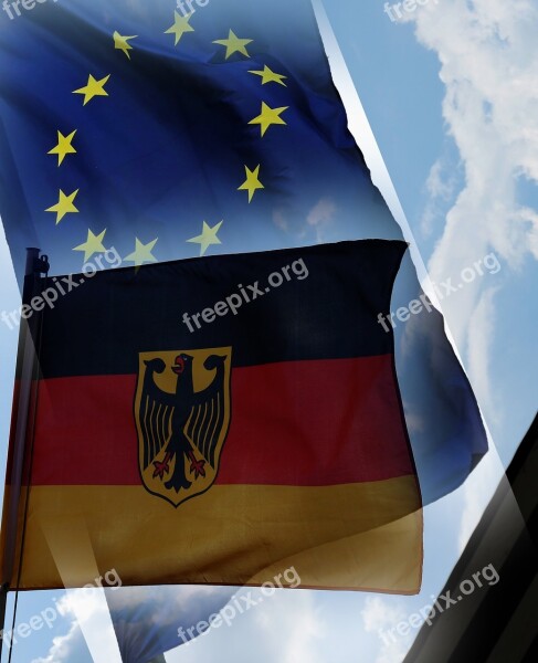 Europe Flag Germany Flag Europe Symbol Sky