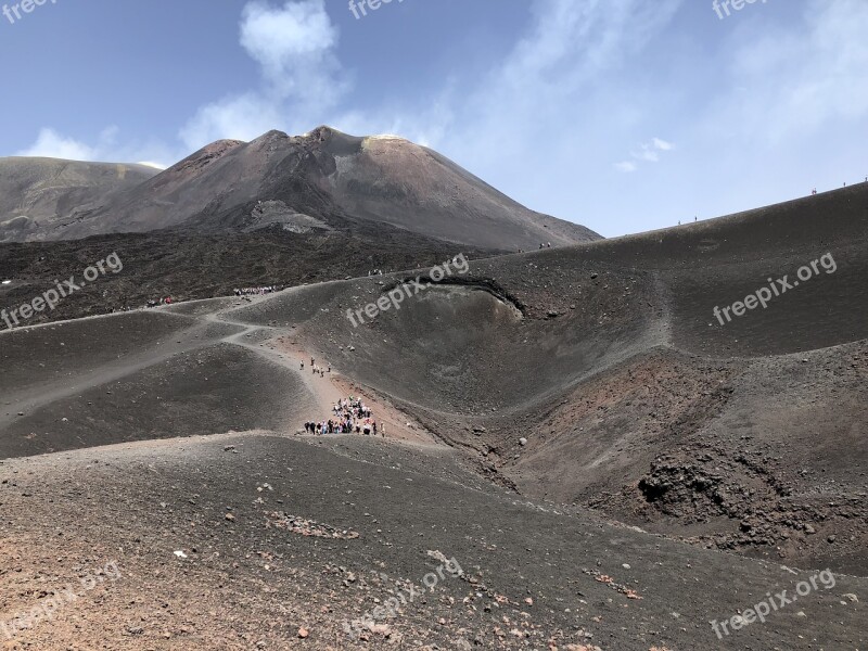 Etna Mount Volcano Sicily Volcanic