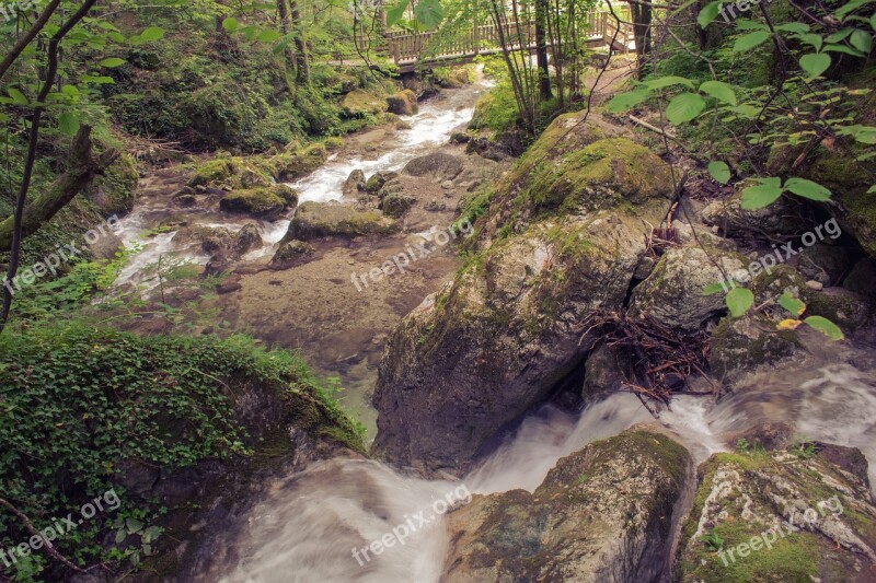 Waterfall Landscape River Water Nature