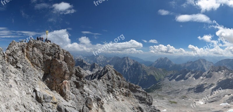 Zugspitze Panorama Alpine Mountains Germany