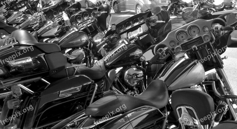 Motorcycles Monochrome Bikers Week Florida Usa