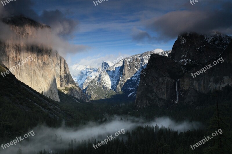 Yosemite Cloud Mountain National Park Forest