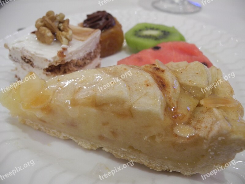 Cake Tarte Apple Pie Eat Gedeckter Table