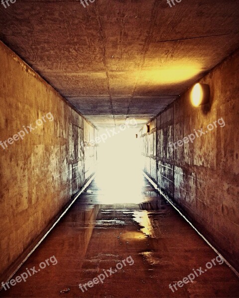 Light Tunnel Entrance Corridor Underground