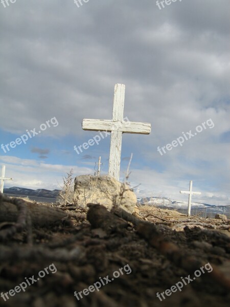 Cross Grave Cemetery Death Symbol