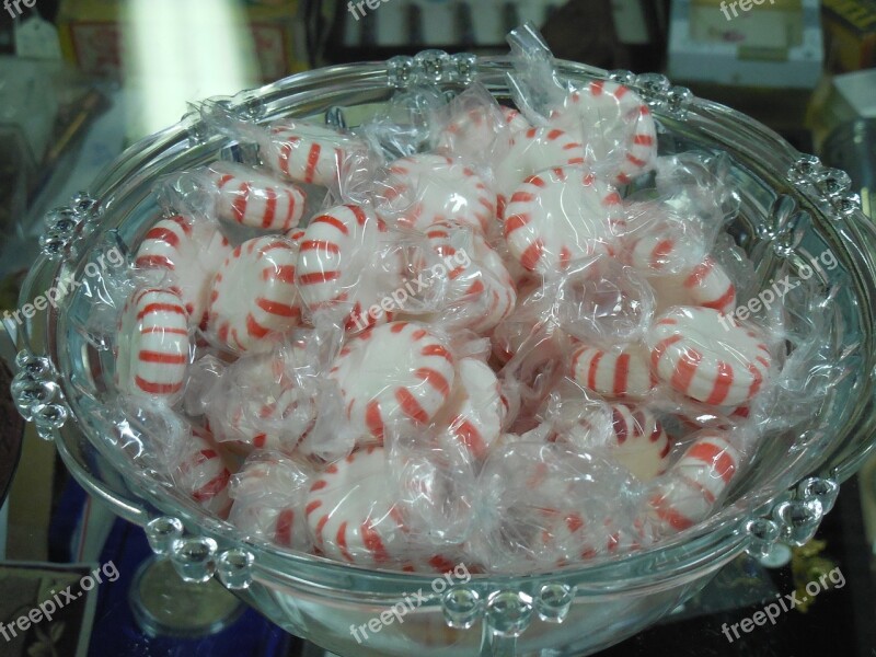 Peppermint Candy Food White Dessert