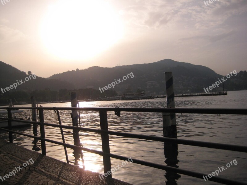 Como Sunset Lake Como Lake Free Photos