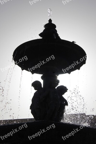 Statue Angels Fountain Free Photos