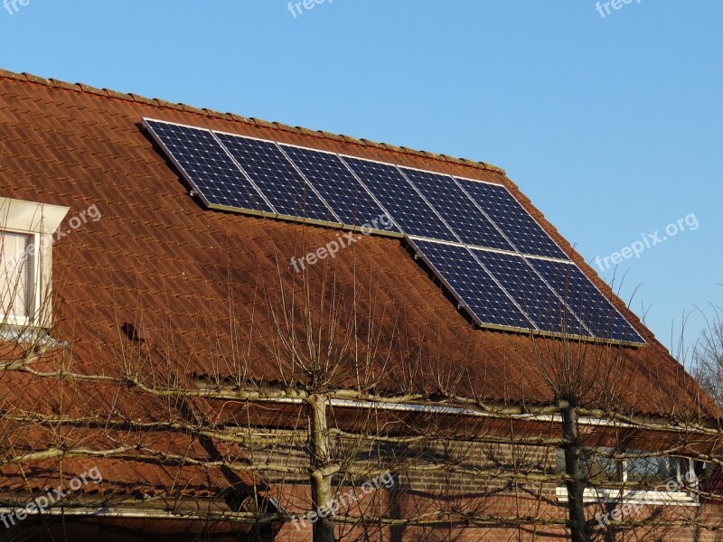 Solar Panels House Autumn Solar Energy Free Photos