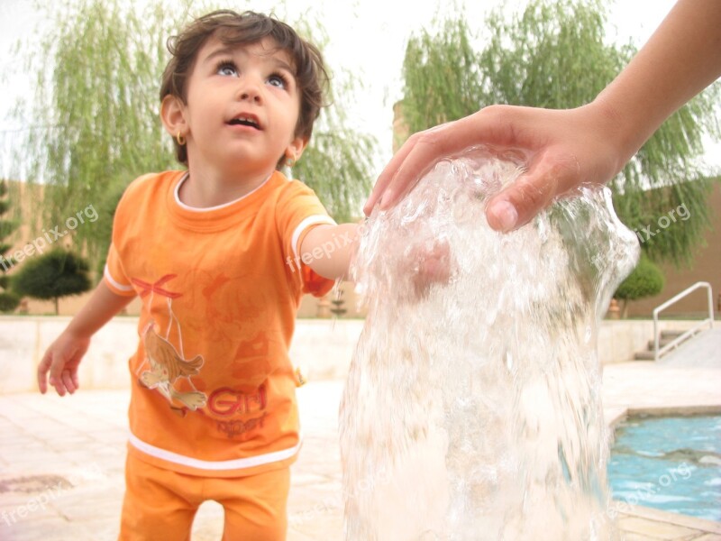 Water Baby Hand Kid Sight