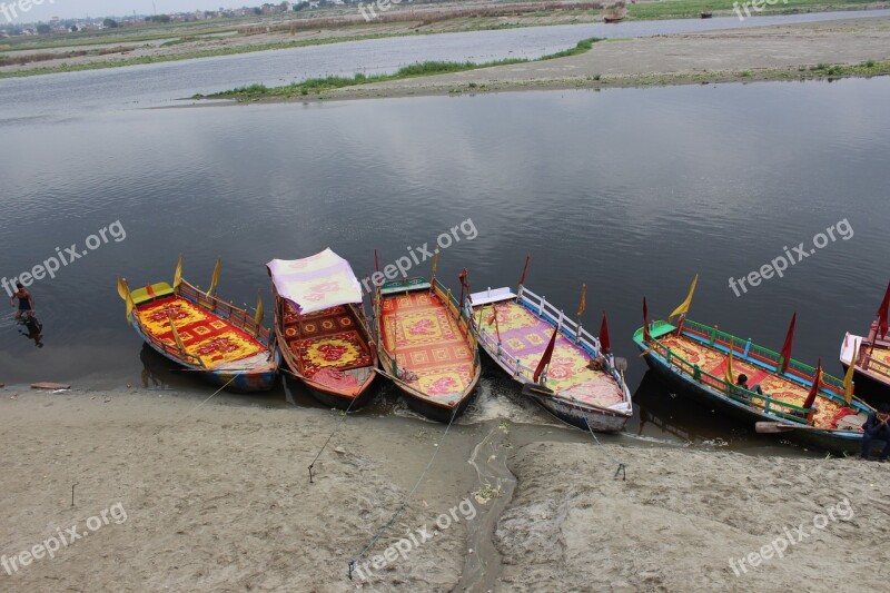 Boat Water Uttar Pradesh Relgious River