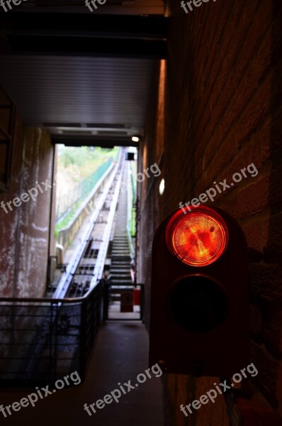 The Funicular Traffic Red Light Cabin Italy