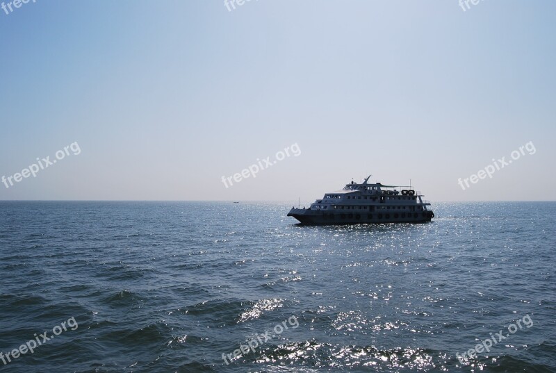 Sea Blue Sky Ship Ferry Free Photos