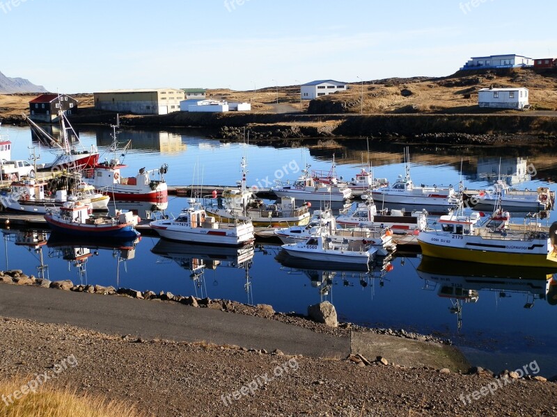 Port Boats Iceland Free Photos