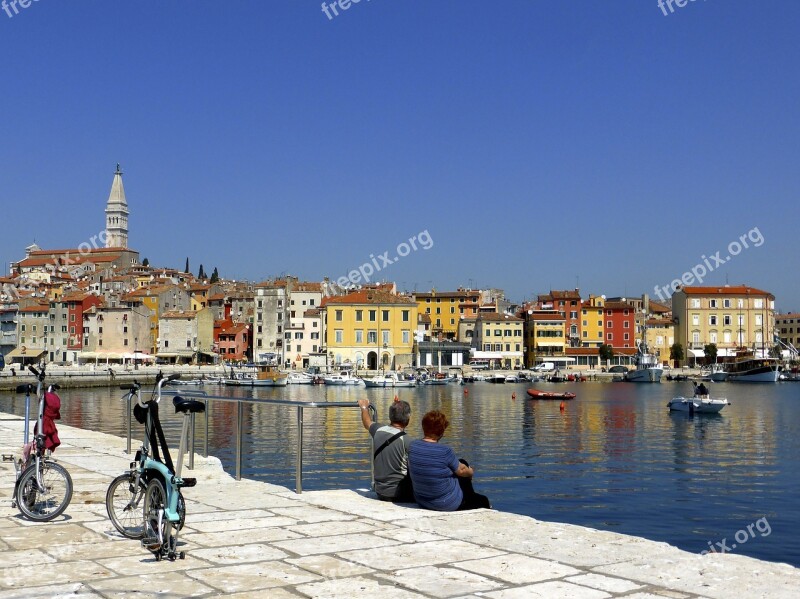 Seaside Piran Harbour Panorama Seascape