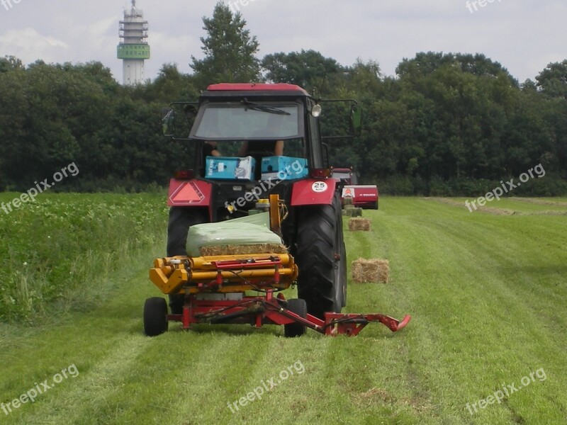 Tractor Hay Agricultural Farmer Free Photos