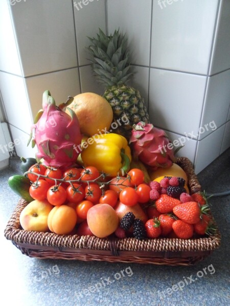 Fruit Fruit Basket Healthy Food Vitamins