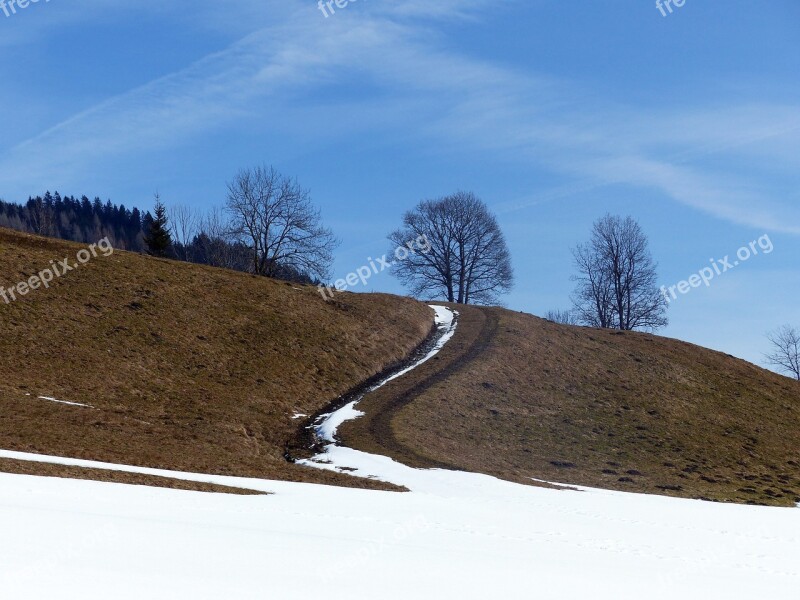 Alpine Way Spring Snow Reste Away Dirt Track