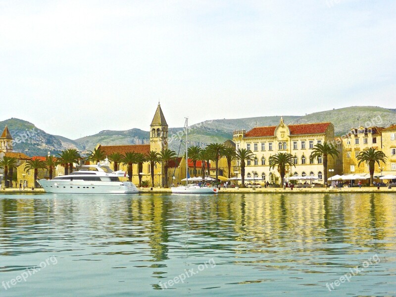 Trogir Townscape Reflection Seaside Scenery