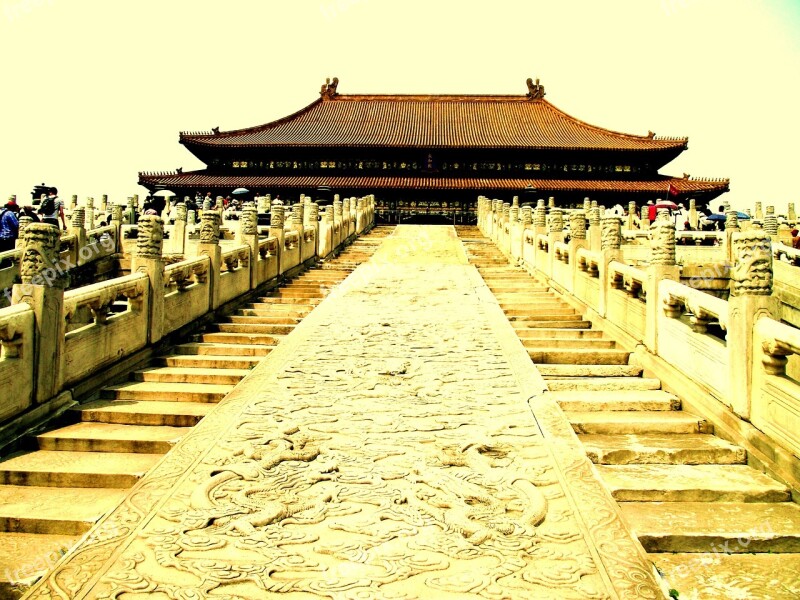 China Stairs Emperor Asia Chinese