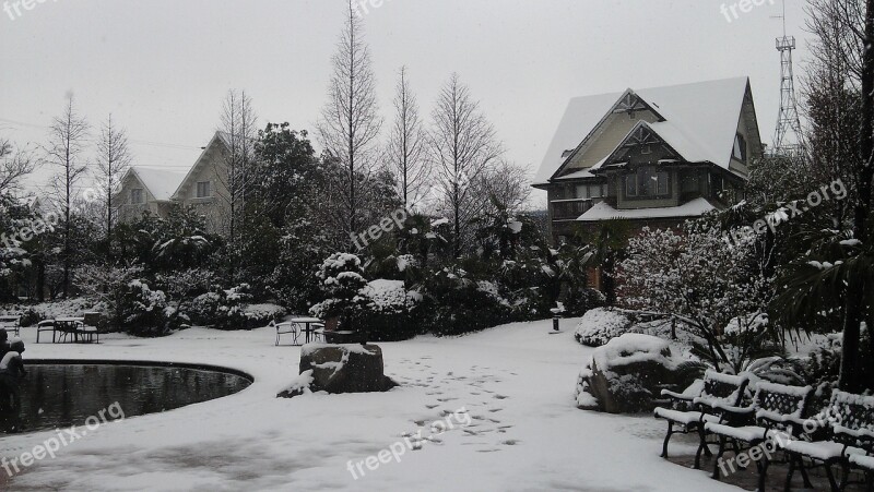 Winter Snow Log Cabin Free Photos