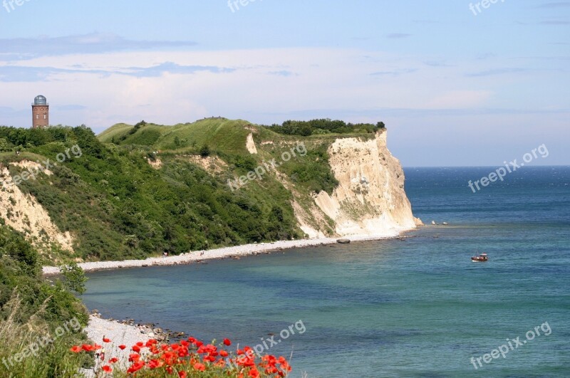 Rügen Island Baltic Sea Rock Water White Cliffs