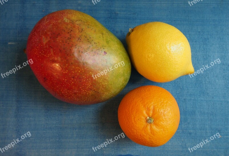 Fruits Fruit Mango Orange Lemon