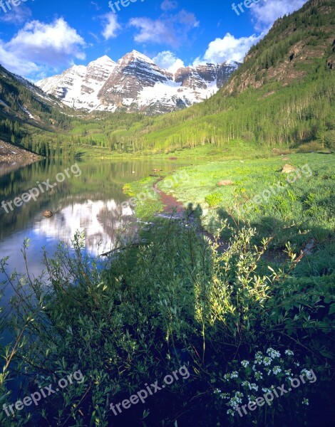 Maroon Bells Aspen Colorado Mountains Fall Colors