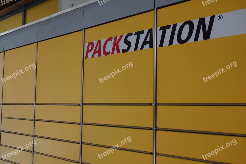 Post Pack Station Yellow Made Free Photos