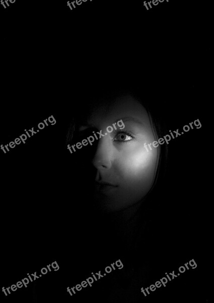 Dark Face Flashlight Free Photos