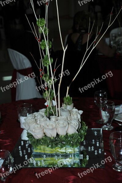 Decoration Centerpiece Roses Free Photos