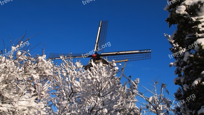 Mill Wind Mill Netherlands Landscape Monument