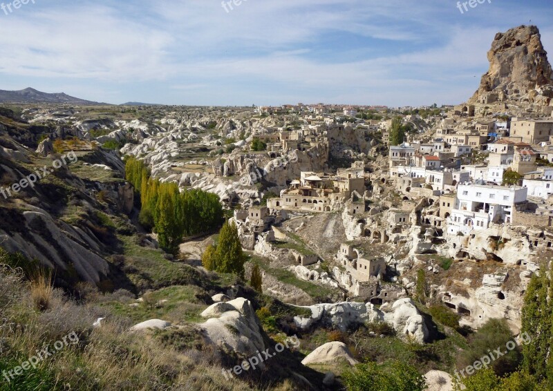 Goreme Cappadocia Turkey Apartments Volcanic Rocks