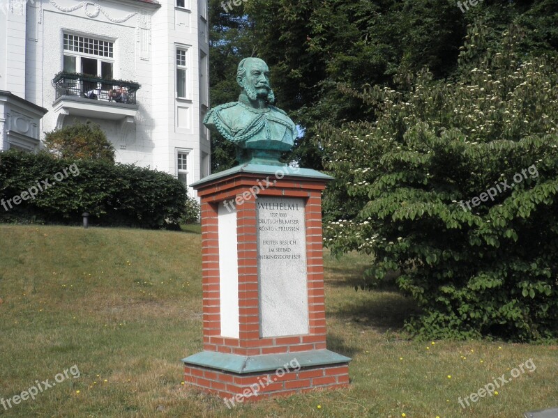 Bust Plastic Kaiser Wilhelm Figure Monument