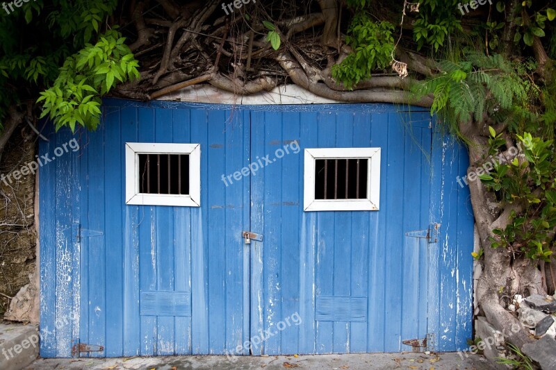 Door Caribbean Building Historic Tropical