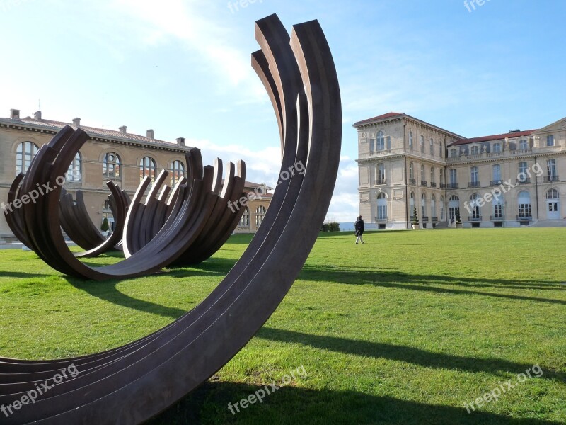 Marseille The Pharo Park Sculptures Bernard Venet Free Photos