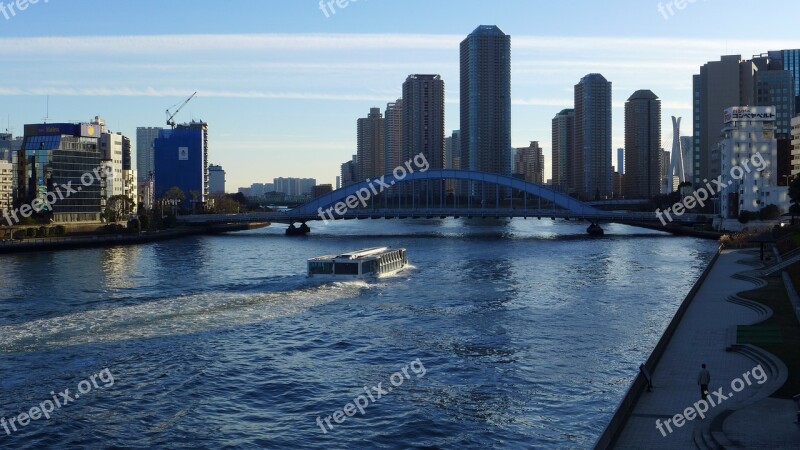 Sumida River Eitai Bridge Water Bus Free Photos