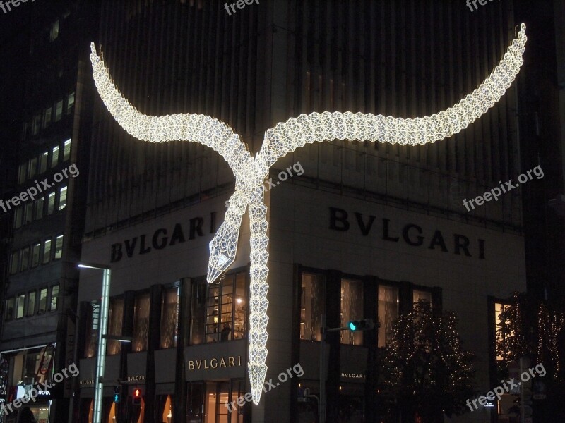 Ginza Bulgari Illumination Free Photos