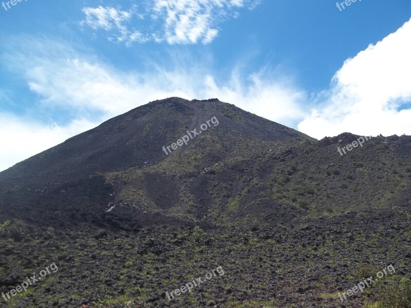 Volcano Landscape Nature Perspective Hiking